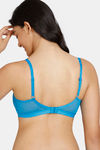 Zivame Sun's Bird Double Layered Non Wired 3/4th Coverage T-Shirt Bra - Methyl Blue — thumbnail 2